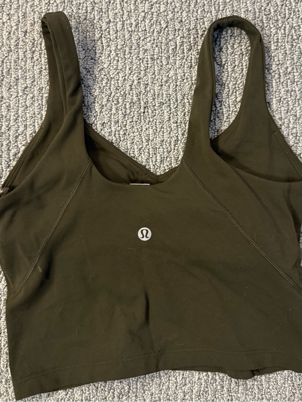 lululemon athletica align olive Scoop Sports Bra square tag size 4